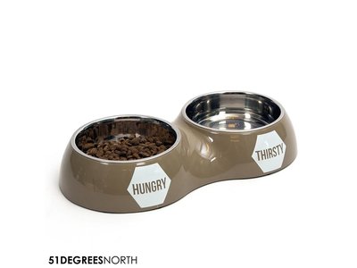 Hungry & Thirsty Dubbele Bakken voor Honden