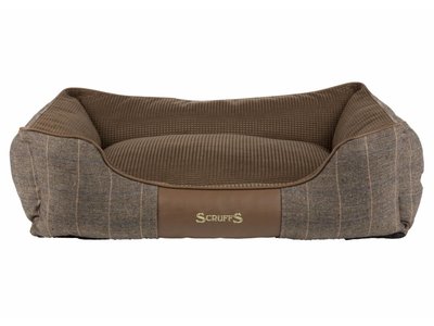 Luxe Tweed Hondenmand Windsor in Grijs en Bruin