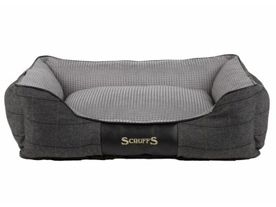 Luxe Tweed Hondenmand Windsor in Grijs en Bruin