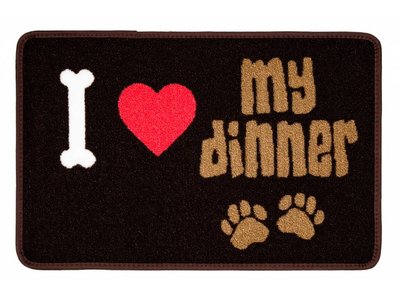Pet Rebellion Wasbare Voerbak Mat I Love My Dinner
