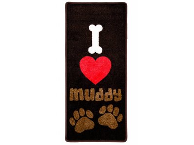 Pet Rebellion Droogloopmat I Love Muddy Paws