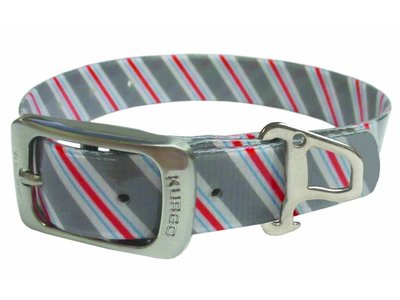 Muck Collar Hondenhalsband Prepster Stripe Grijs