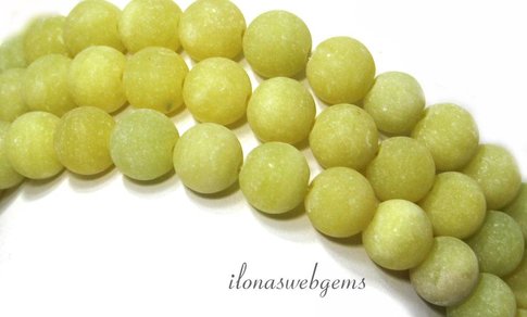 Lemon Jade kralen mat rond ca. 8mm