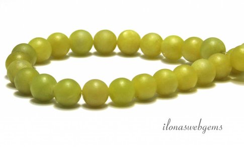 Lemon Jade kralen mat rond ca. 8mm