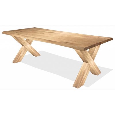 'Oslo' boomstamtafel eiken X-poot