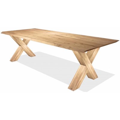 'Reykjavik' afgeschuinde tafel eiken X-poot