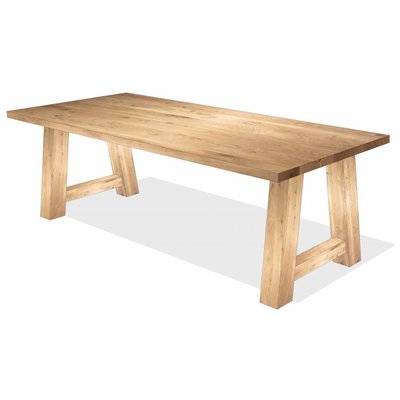 'Helsinki' rechthoekige tafel eiken trapezium