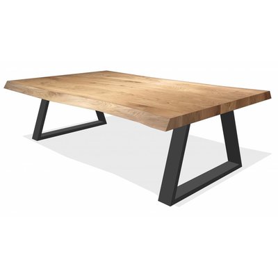'Oslo' boomstamvormige salontafel trapezium 7/2