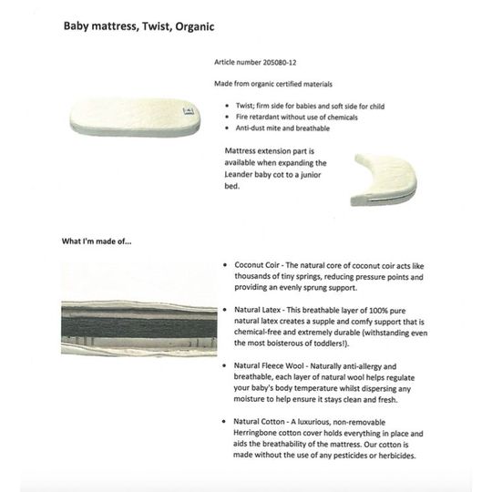 leander ledikant naturel white wash 0 - 3 jaar