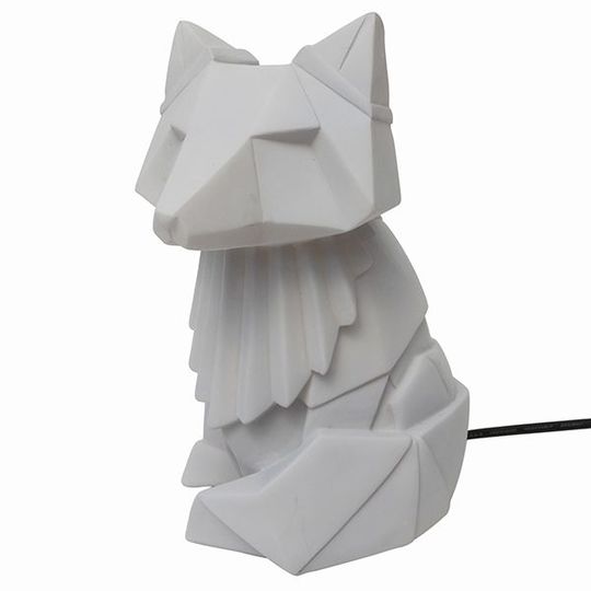 disaster designs origami lamp light gray fox