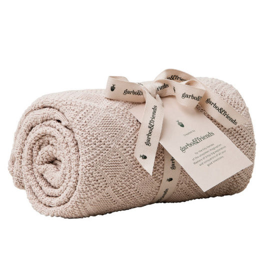 garbo&friends ollie pink cotton blanket