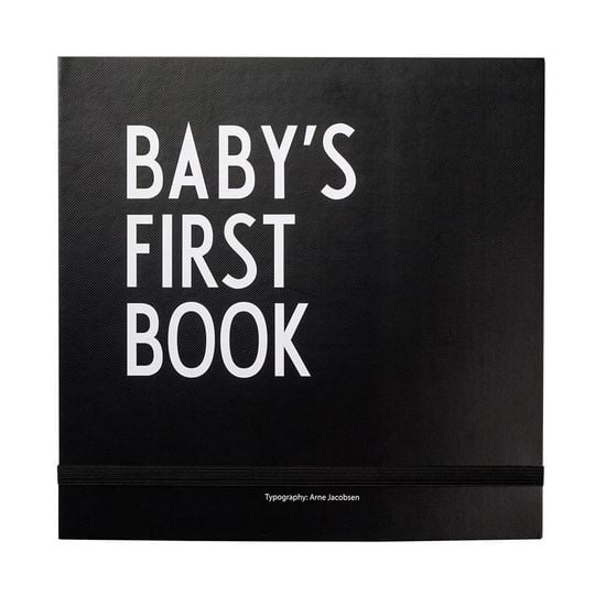 design letters baby's first book zwart