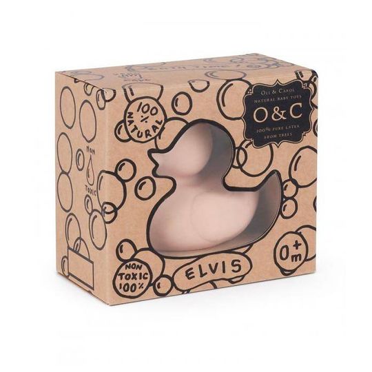 oli and carol rubber duck bathtoy / chewtoy pastel nude