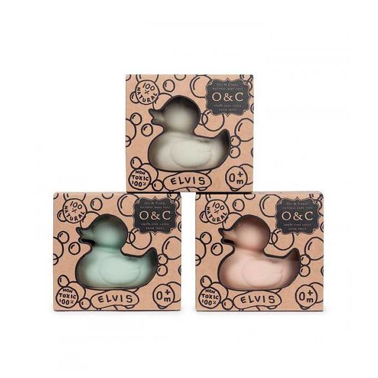 oli and carol rubber duck bathtoy / chewtoy pastel nude