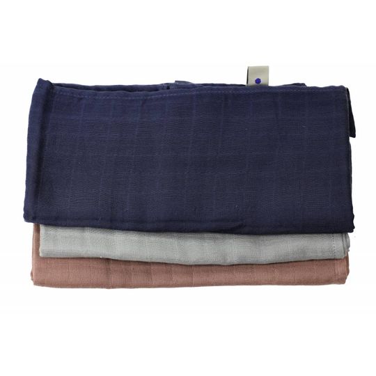 super carla muslin doek blauw 70x70
