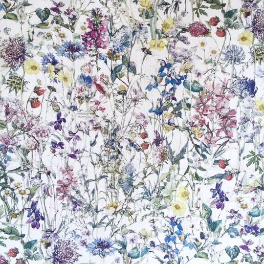 super carla fitted sheet baby wild flowers blue 60x120