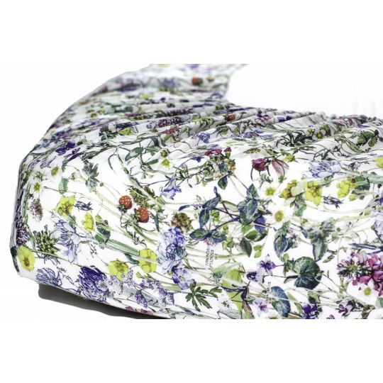 super carla hoeslaken baby wild flowers blauw 60x120
