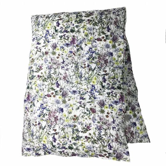 super carla dekbedovertrek wild flowers blauw baby 70x100