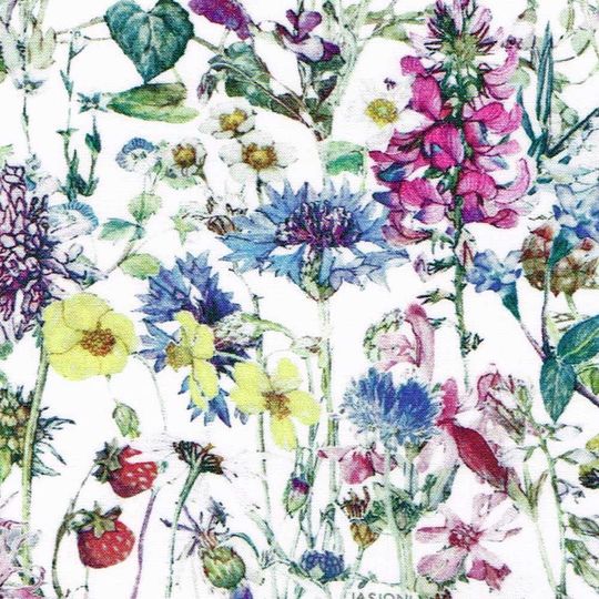 super carla dekbedovertrek wild flowers blauw baby 70x100