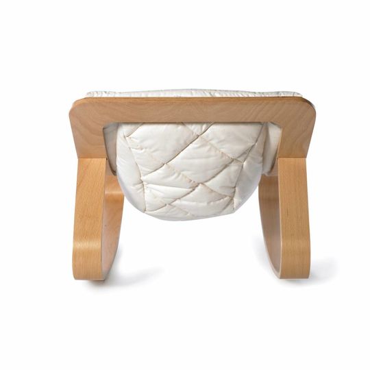 charlie crane bouncer / baby rocker levo beech with gentle white cushion