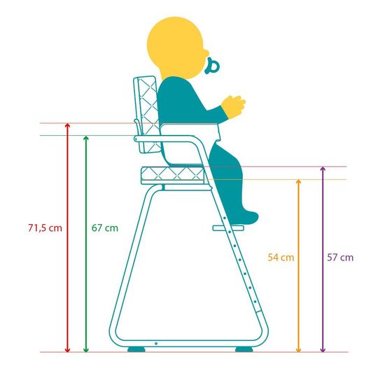 charlie crane kids high chair TIBU white