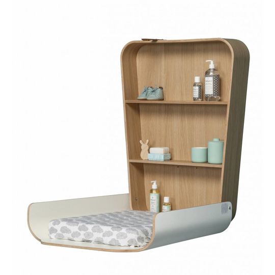 charlie crane wall mounted changing table NOGA gentle white