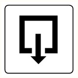 Veiligheidspictogram uitgang binnen-draaiend