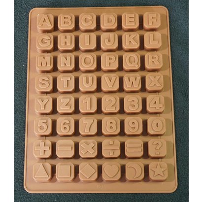 Buchstaben Würfel- Silikonform Seifenform Duftsteinform Backform