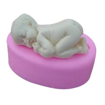 Baby Schlafend - Silikonform Seifenform Duftsteinform Backform