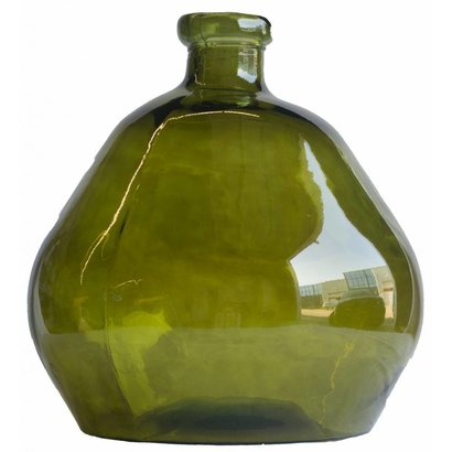 Mams collection Vintage Glazen Groene Vaas 'Figura aliena' extra large