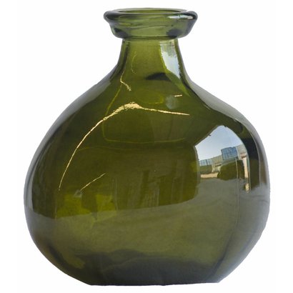 Mams collection Vintage Glazen Groene Vaas 'Figura aliena' small