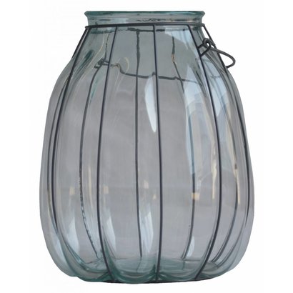 Mams collection Glazen Vaas helder 'Cloud' in Metalen Frame small