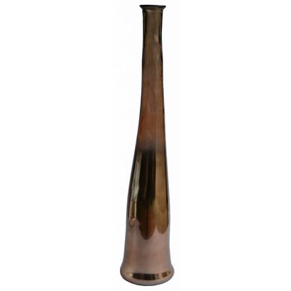 Mams collection Lange Koperen Glazen Vaas 'Figura aliena'