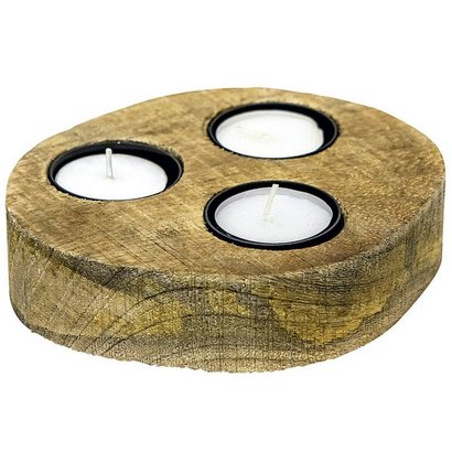 Waxinelichthouder WXLH Round Wood