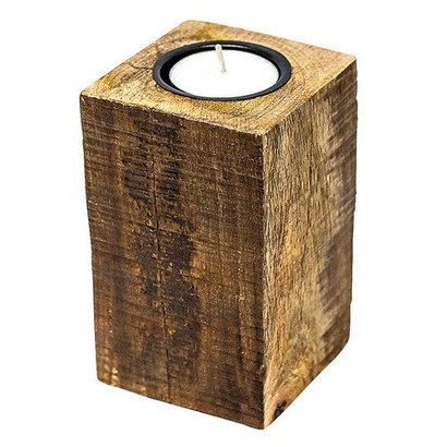Waxinelichthouder WXLH Square Wood - large