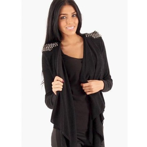 GRIJS VEST MET STUDS GRIJS VEST MET STUDS