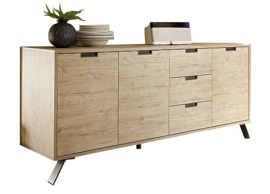 woonkamer Benvenuto Design Palma Dressoir 3 deurs Eiken