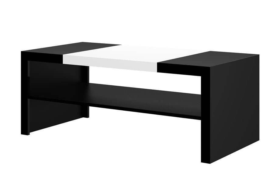 woonkamer Hubertus Meble Duo Salontafel Hoogglans Zwart Wit