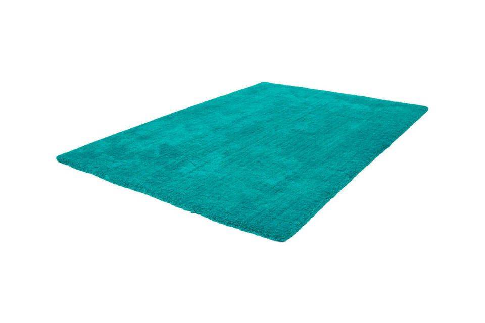Lalee Velvet effen slaapkamer vloerkleed 80x150 Aqua Groen