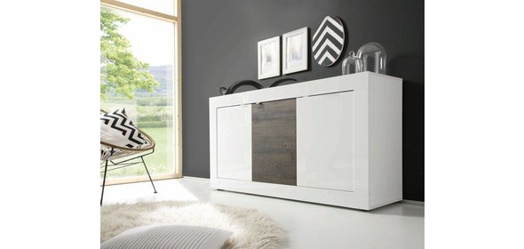 Modena Dressoir Small HG Wit/Wenge Benvenuto Design Modena Dressoir Small HG Wit/Wenge