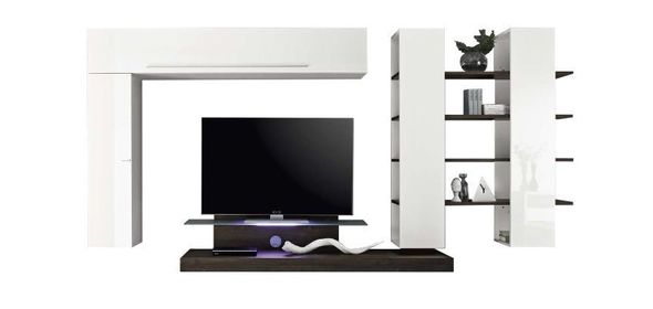 Line TV wandmeubel Seven Wit Benvenuto Design Line TV wandmeubel Seven Wit