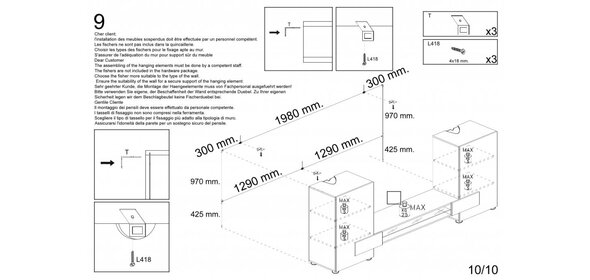 Incastro TV meubel Beton Benvenuto Design Incastro TV meubel Beton