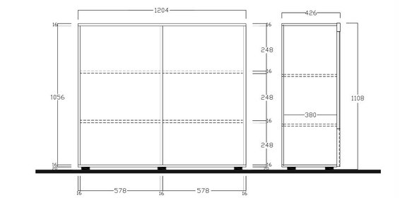 Dama Wandkast HG Antraciet Benvenuto Design Dama Wandkast HG Antraciet