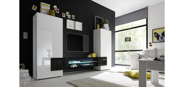 Incastro TV meubel Zwart Benvenuto Design Incastro TV meubel Zwart