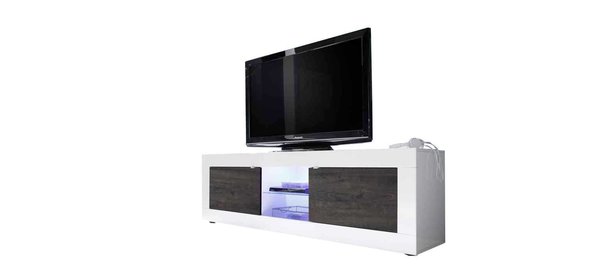Modena TV meubel Big HG Wit/Wenge Benvenuto Design Modena TV meubel Big HG Wit/Wenge