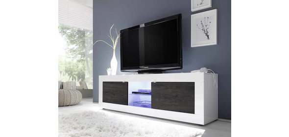 Modena TV meubel Big HG Wit/Wenge Benvenuto Design Modena TV meubel Big HG Wit/Wenge