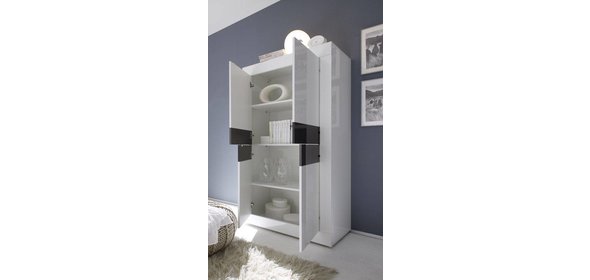 Modena Opbergkast HG Wit/Antraciet Benvenuto Design Modena Opbergkast HG Wit/Antraciet