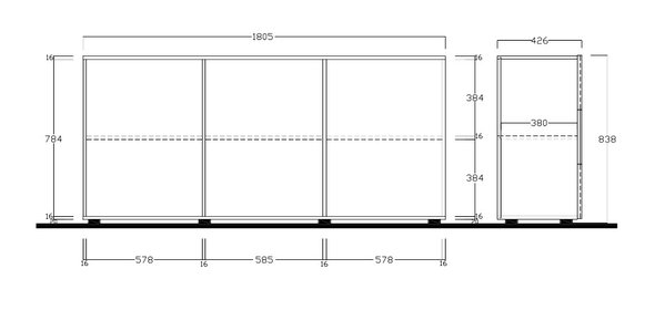 Dama Dressoir HG Wit Benvenuto Design Dama Dressoir HG Wit