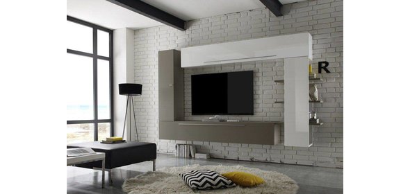 Line Wandmeubel Staand Large Beige Benvenuto Design Line Wandmeubel Staand Large Beige