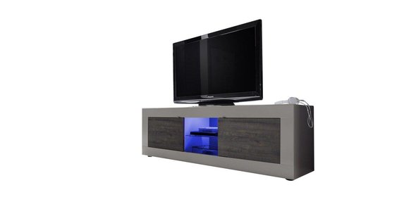 Modena TV meubel Big Matt Beige/Wenge+LED Benvenuto Design Modena TV meubel Big Matt Beige/Wenge+LED